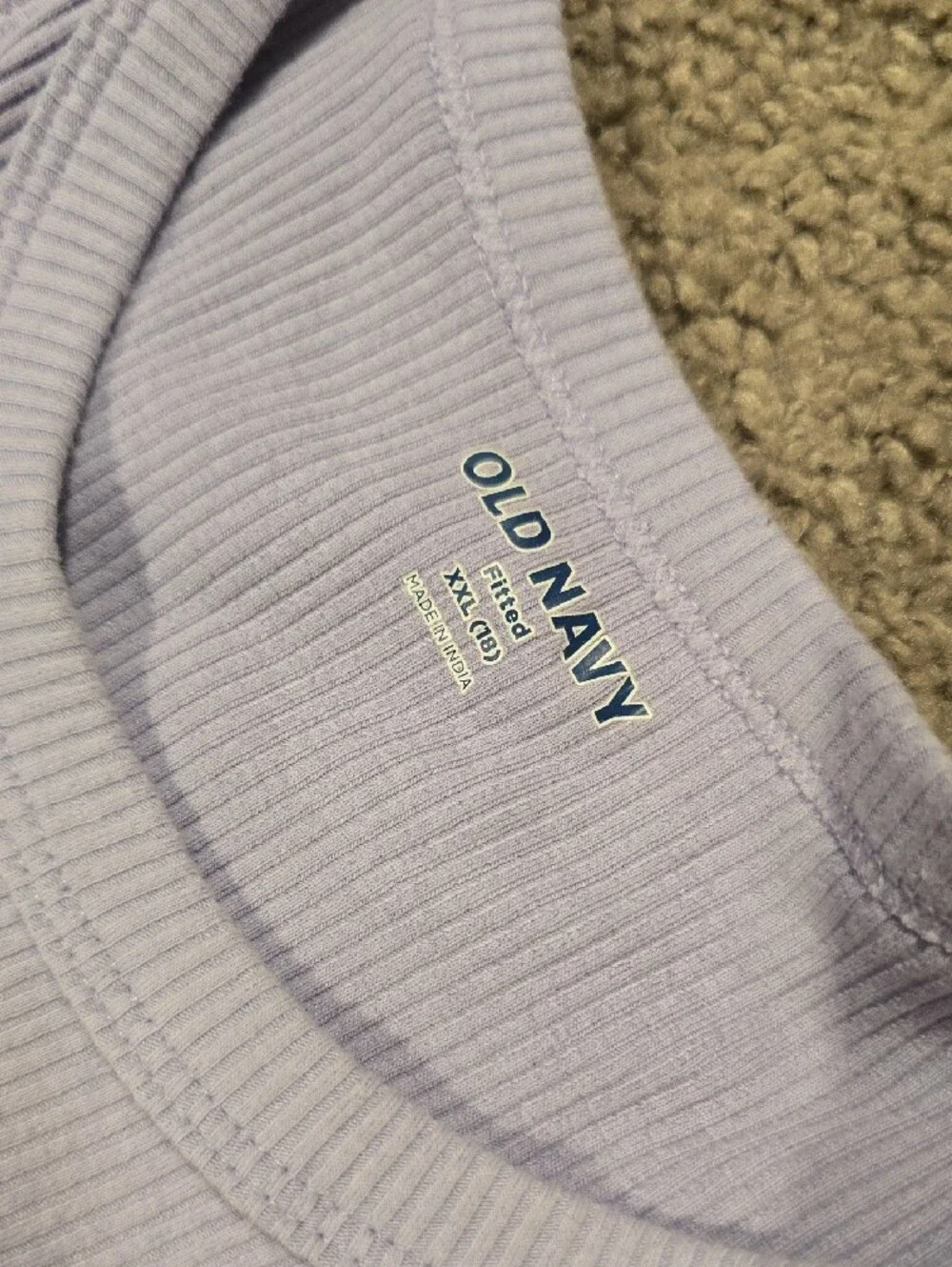 Old Navy Lavender Ribbed Tank Top with Yellow Daisy Accent